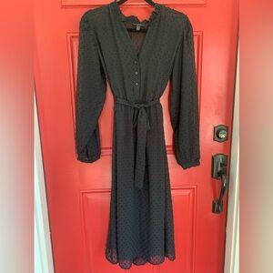 Black Banana Republic Long Sleeve 3/4 Length Dress
